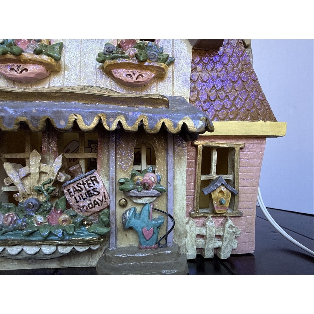 Kurt‎ Adler Spring Floral Garden Store Easter Lighted House Home Decor READ - Picture 4 of 16